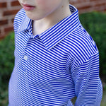 Royal Stripe Boys Polo Shirt