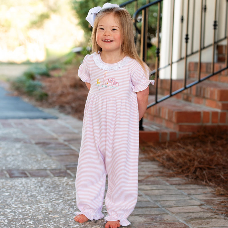 Betsy Girls Romper - Zoo Friends