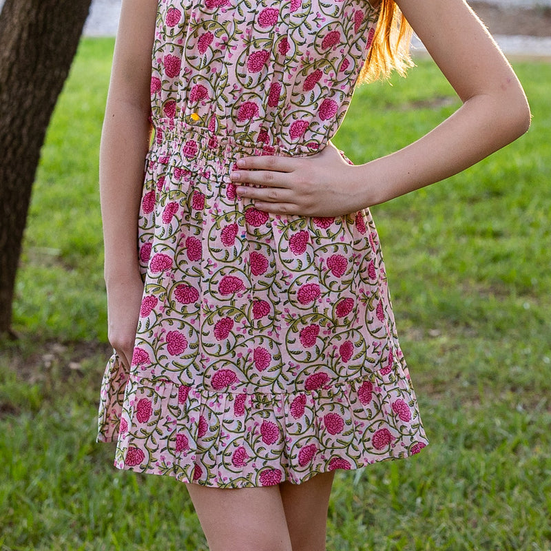 Kathleen Dress - Poppy Pink