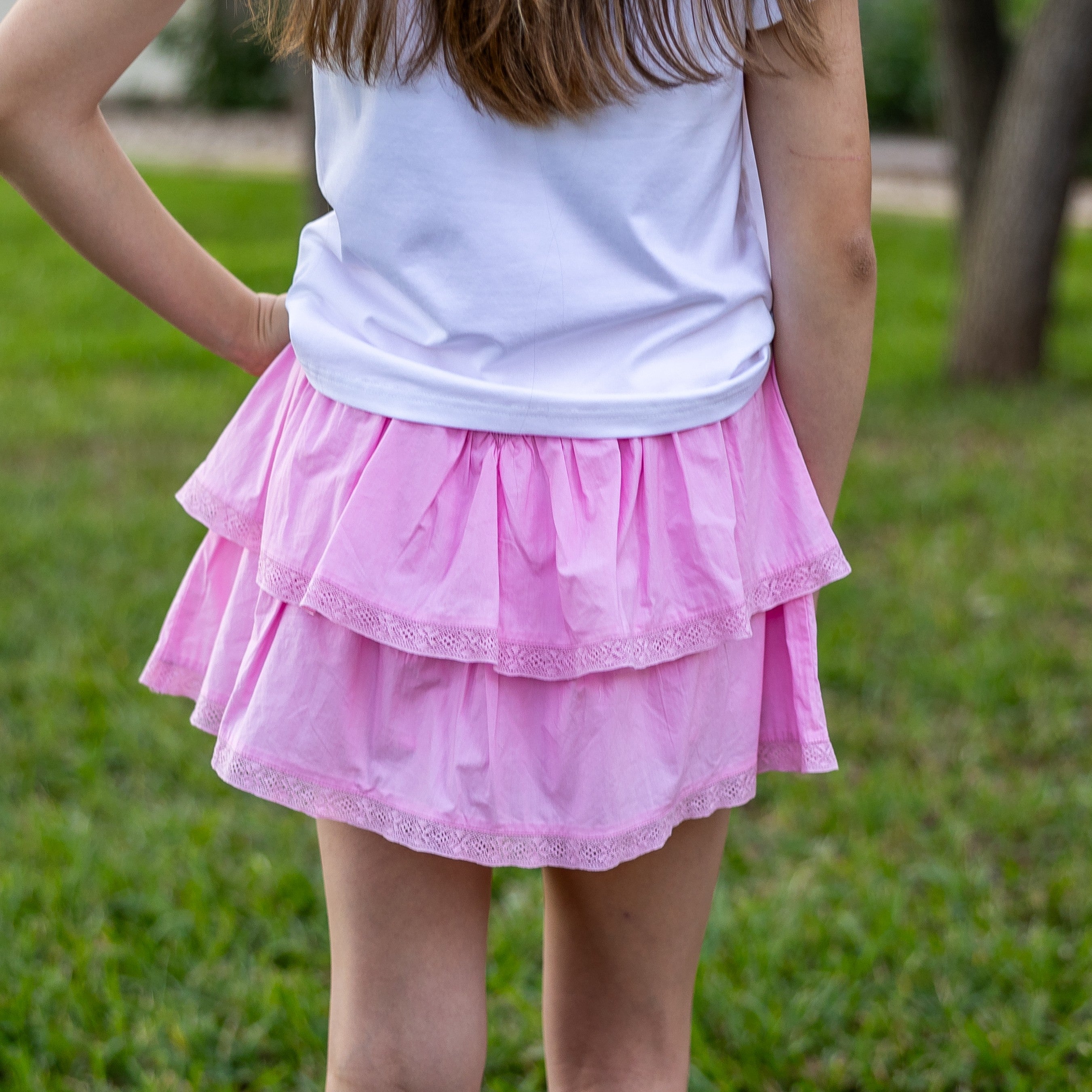 Eyelet & Ivy | Taylor Girls Skirt in Bubblegum