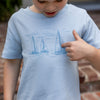 SAMPLE Boys Crew Shirt - Sailboat Scene Sizes 4 and 5