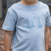 SAMPLE Boys Crew Shirt - Sailboat Scene Sizes 4 and 5