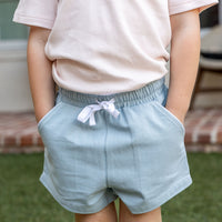 Boys Shorty Shorts - Light Blue (Pre-order)