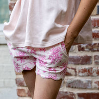 Lyra Girls Short Set - Pink Vintage Floral (Pre-order)