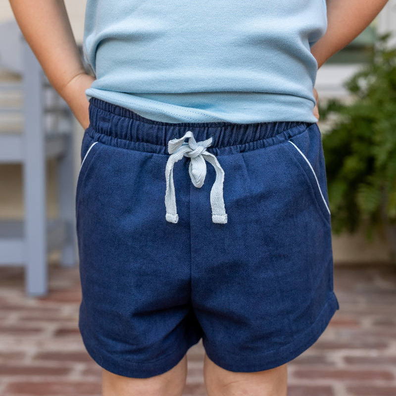 Boys Shorty Shorts - Navy (Pre-order)