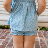 Leslie Girls Bloomer Set - Sky Blue Posies (Pre-order)