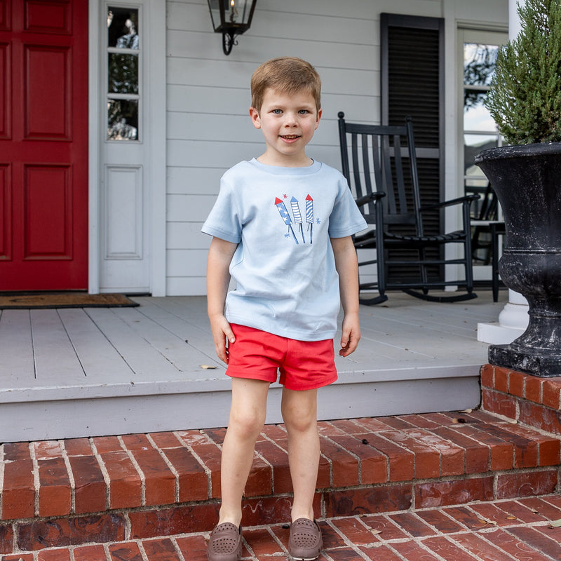 Boys Shorty Shorts - Sheffield Red