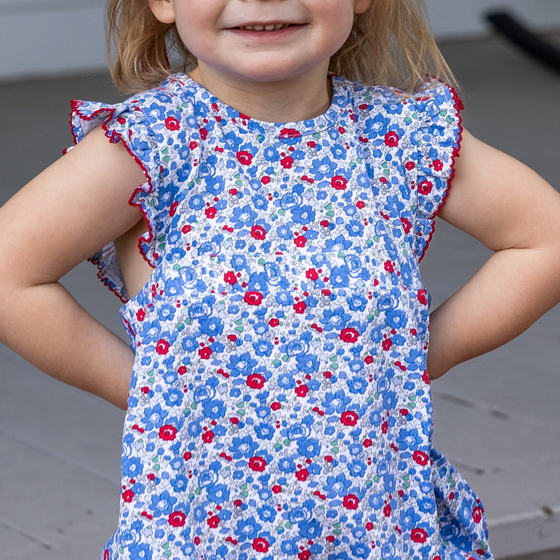 Alicen Girls Bubble - Patriotic Blooms