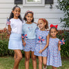 Scallop Girls Shorts - Patriotic Blooms (Pre-order)