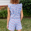 Gretchen Girls Romper - Patriotic Blooms (Pre-order)