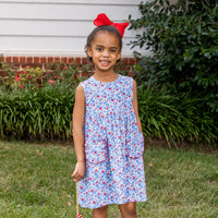 Ella Girls Dress - Patriotic Blooms