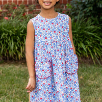 Ella Girls Dress - Patriotic Blooms (Pre-order)