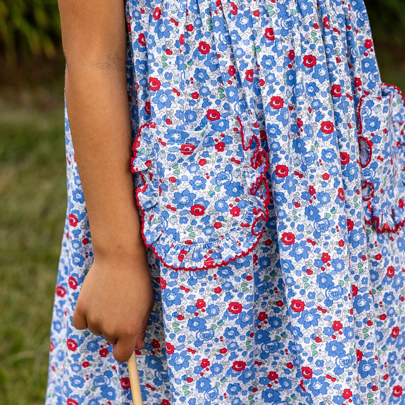 Ella Girls Dress - Patriotic Blooms