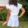 Amelia Girls Skort - Light Blue Gingham (Pre-order)