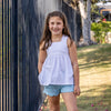 Leslie Girls Shorts Set - Sky Blue Posies (Pre-order)