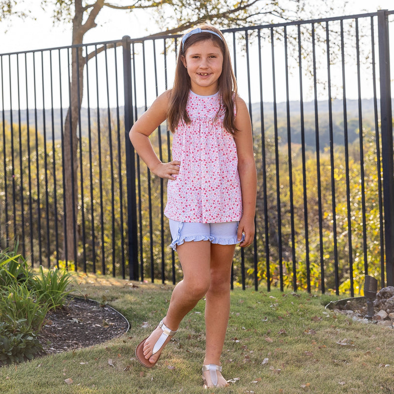 Francie Girls Short Set - Rosemary Floral (Pre-order)