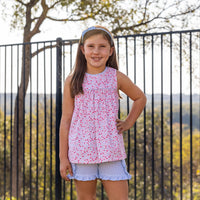 Francie Girls Short Set - Rosemary Floral (Pre-order)