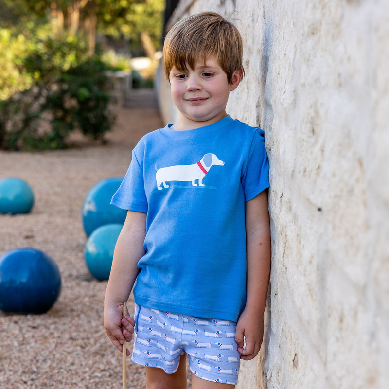 Boys Crew Shirt - Weiner Dog (Pre-order)