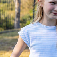 Nadia Top - Light Blue Stripe