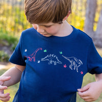 Boys Crew Shirt - Dinosaurs (Pre-order)