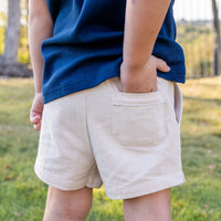 Boys Shorty Shorts - Khaki (Pre-order)