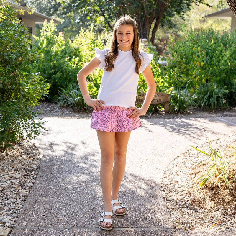 Amelia Girls Skort - Rosebud Spray (Pre-order)