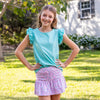 Lainey Girls Top - Aqua