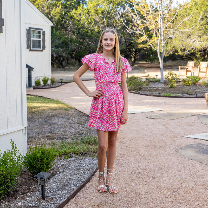 Charlotte Dress-Pink Ditsy