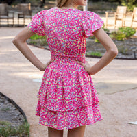 Charlotte Dress-Pink Ditsy (Pre-order)