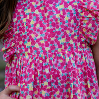 SAMPLE Lolly Girls Dress - Pink Ditsy Size 6 and 7