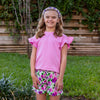 Scallop Shorts - Summer Garden