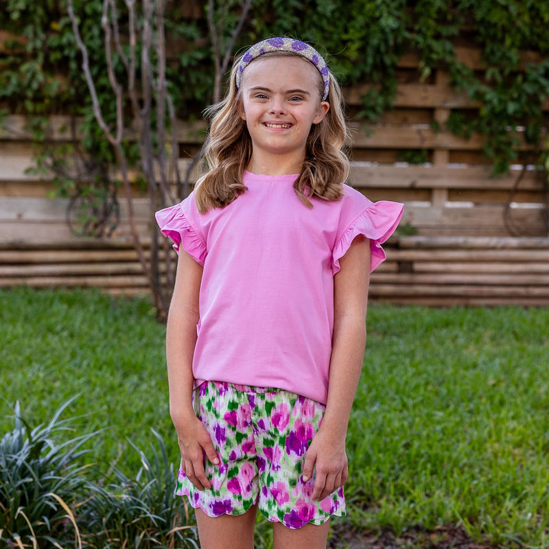 SAMPLE Lawler Girls Top - Bubblegum Pink Size 8 and 10