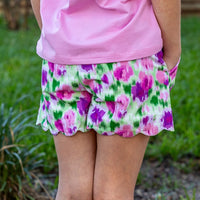 Scallop Shorts - Summer Garden