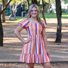 SAMPLE Ava Dress- Dazzle Stripe Sizes 14 and Jr Small