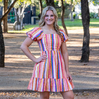 Ava Dress- Dazzle Stripe