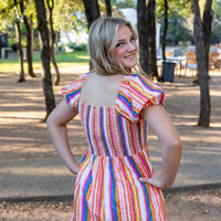 SAMPLE Ava Dress- Dazzle Stripe Sizes 14 and Jr Small