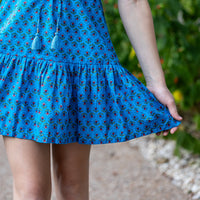 SAMPLE Audrey Dress - Bali Blue Sizes 12 and 14