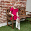 Savannah Girls Dress - Raspberry Velveteen