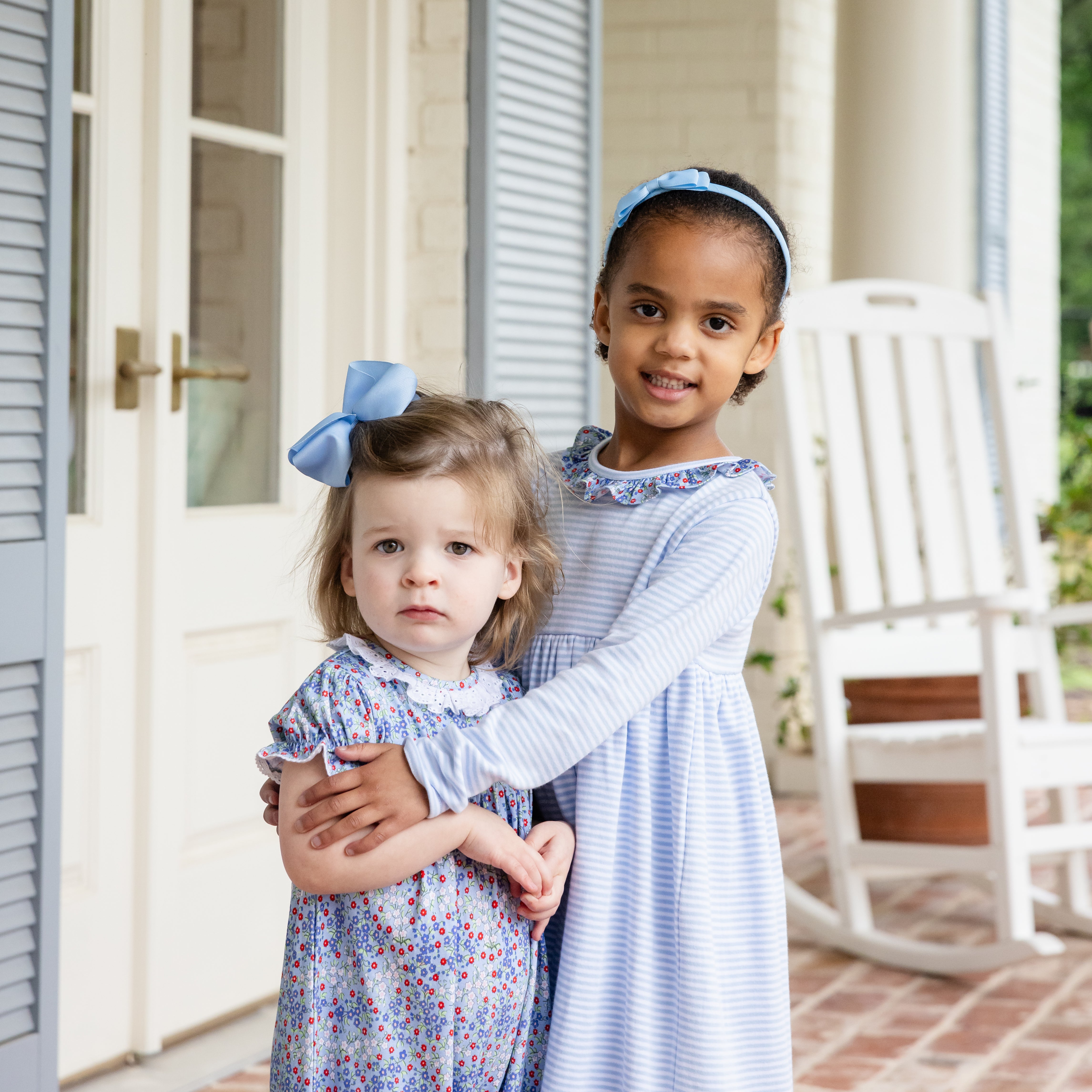 $100 Rails Kids Girls Blue Striped Linen Blend Jacey Azure popular Mini Dress