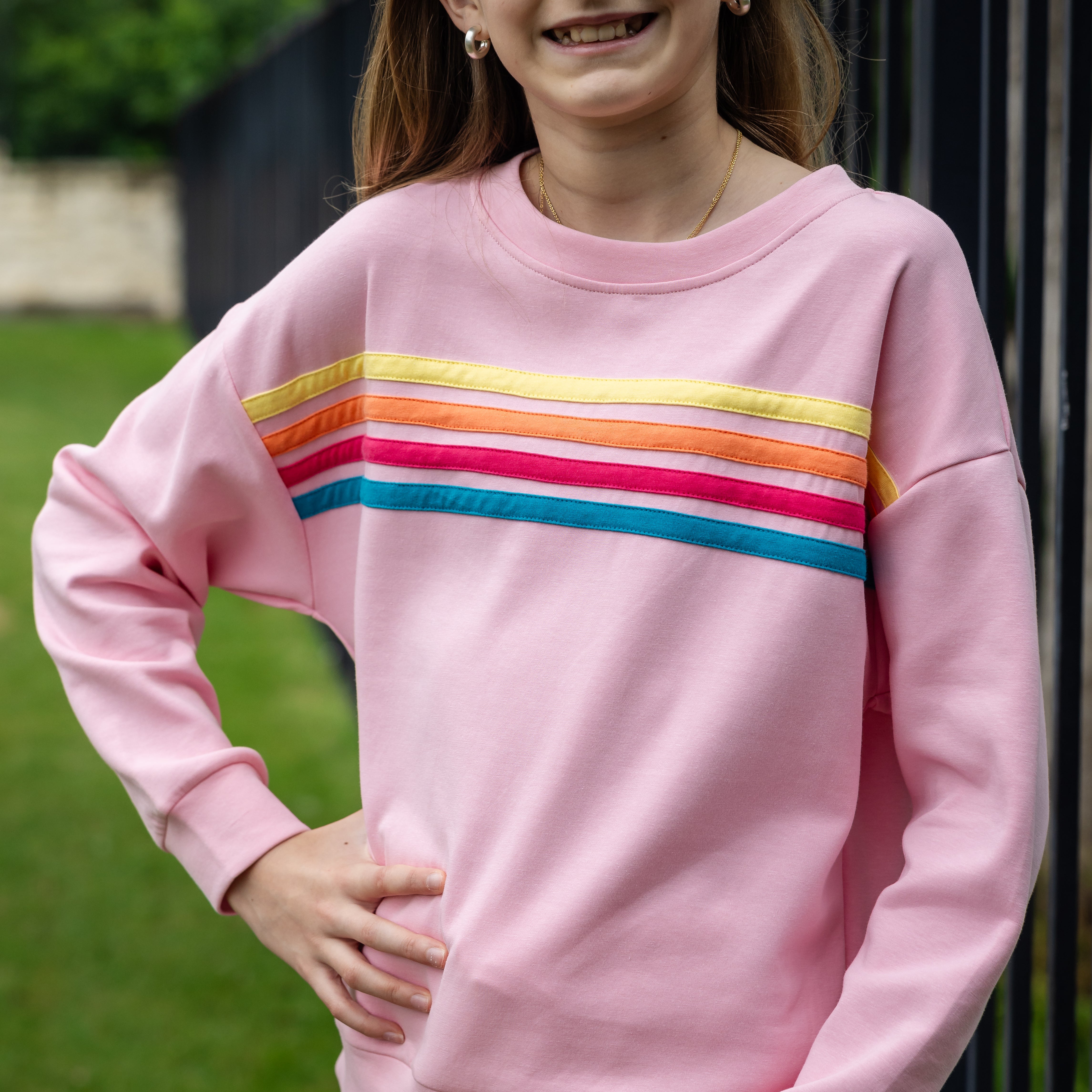 Girl's Aqua Star Chenille Sweatshirt – Eyelet & Ivy