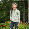 Ruthie Girls Top - Wildflowers with Half-zip