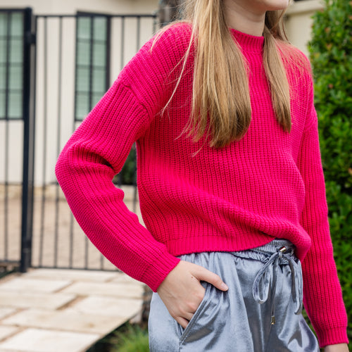 Phoebe Girls Sweater - Candy Pink (Pre-order)