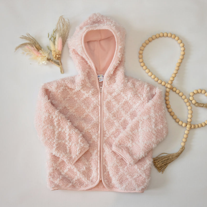 Chenille Zipper Coat - Light Pink (Pre-order)
