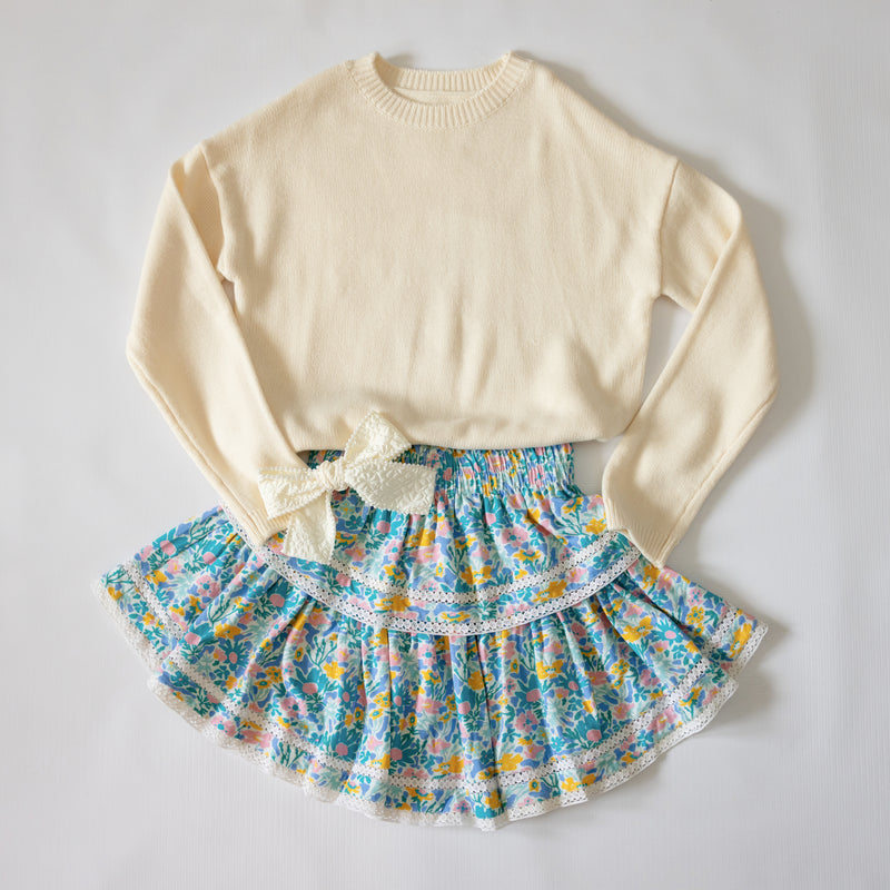 Phoebe Girls Sweater - Cream (Pre-order)