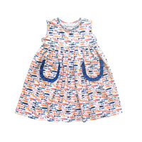 Ella Girls Dress -Here Fishy Fish-PRE-ORDER