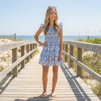Ellie Dress - Blue Skies Floral-PRE-ORDER