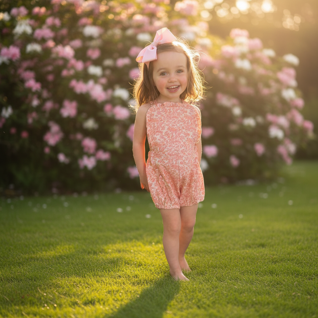 Mary Sunsuit Bubble - Blush Blooms- PRE-ORDER