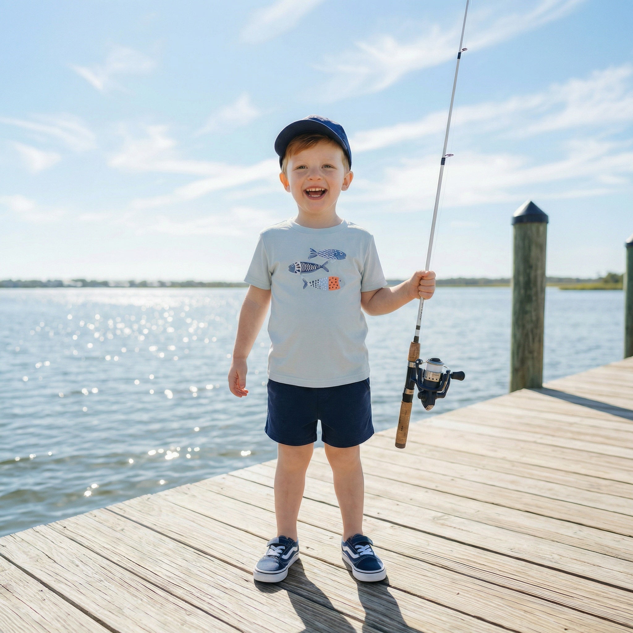 Boys Shorty Shorts -Navy Knit- PRE-ORDER