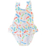 Girls Skirted Swimsuit - Paint Splash