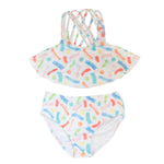 Ruffle Bikini Set - Paint Splash (Pre-order)